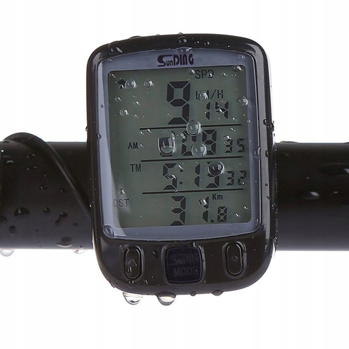 LICZNIK ROWEROWY 28 FUNKCJI LCD DO ROWERU PRĘDKOŚCIOMIERZ NA ROWER DYSTANS Wyświetlacz monochromatyczny