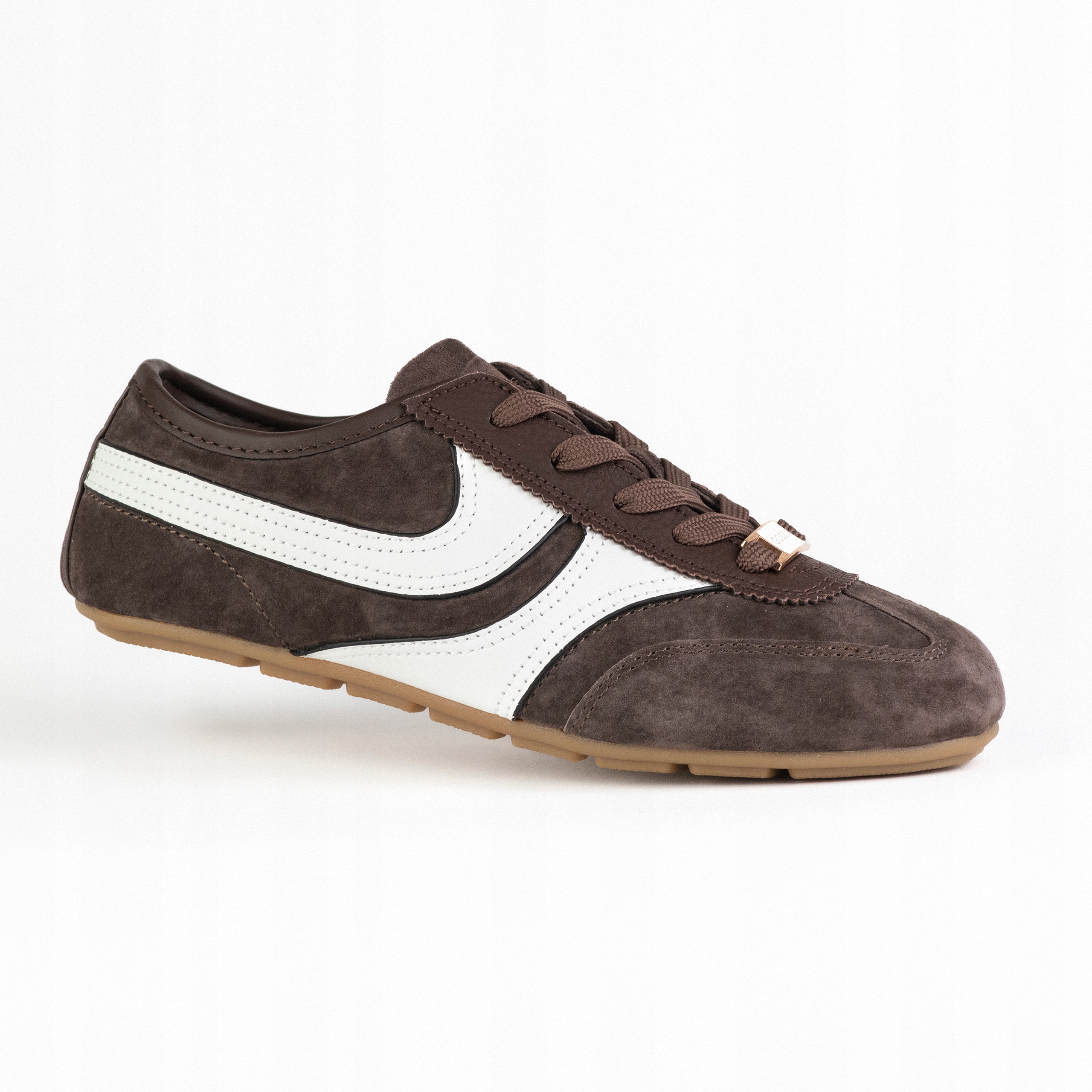 Sportovní dámské tenisky Goodin GD-XW-1040 kůže semiš hnědá 37