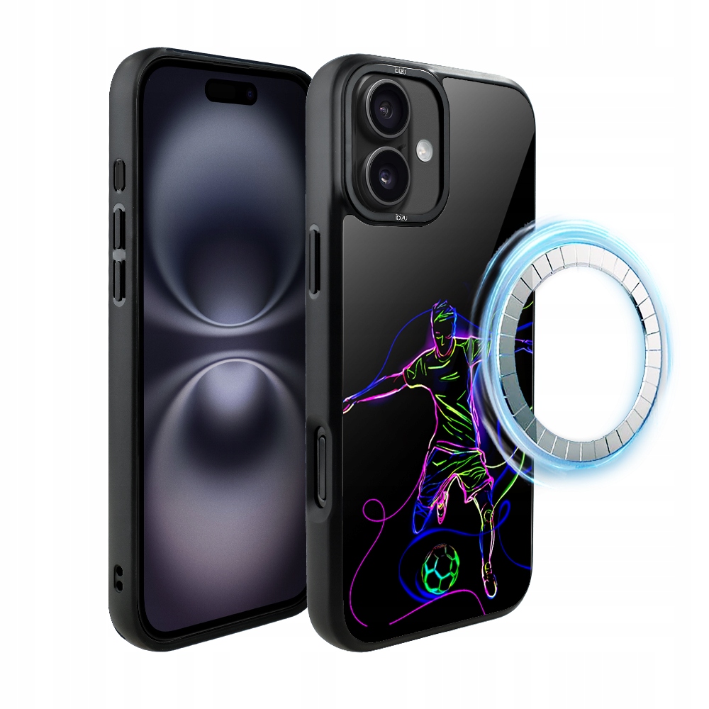 Matný Pouzdro Ibizu DropGuard pro iPhone 16 s MagSafe, síla fotbalu