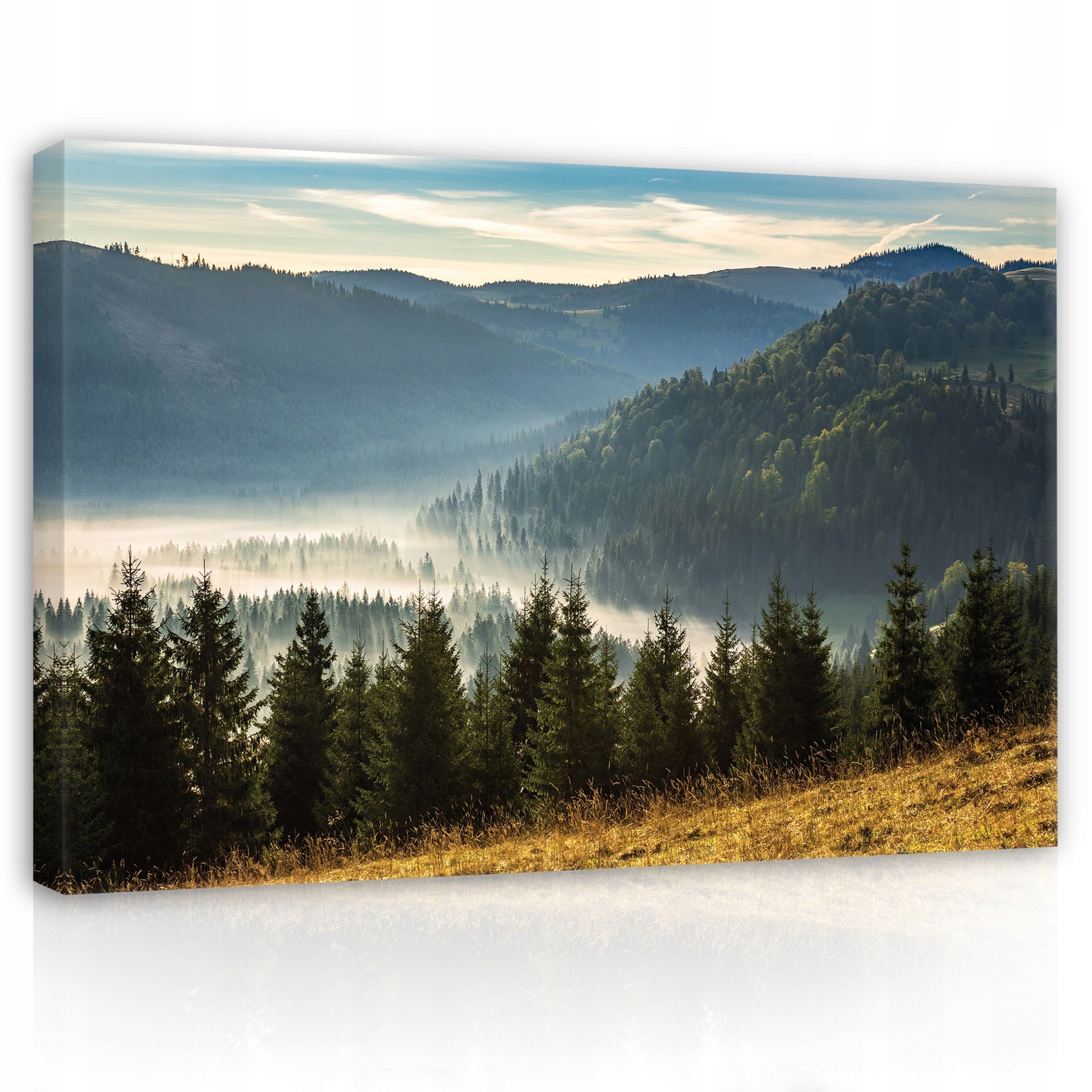 Obraz 120x80 Horská krajina mlha úsvit Karpaty příroda klid ticho