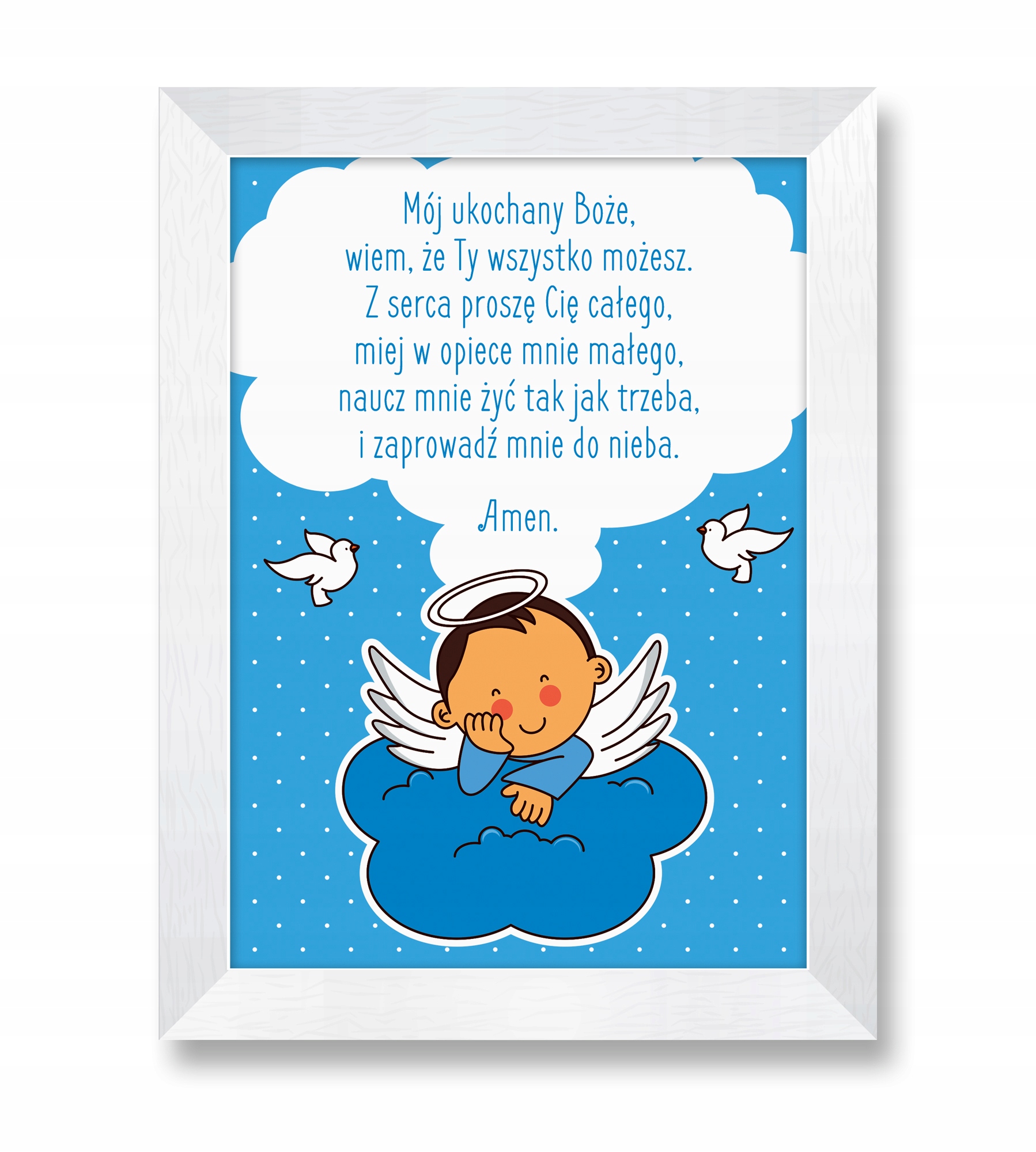 

Obraz obrazek plakat w ramce modlitwa na Chrzest