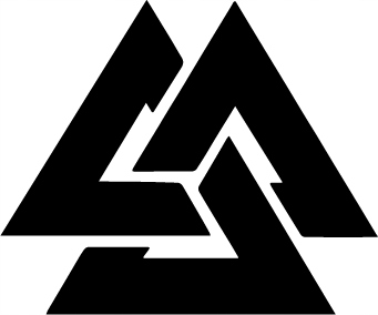 

Naklejka Valknut Serce Hrungnira Węzeł Poległych