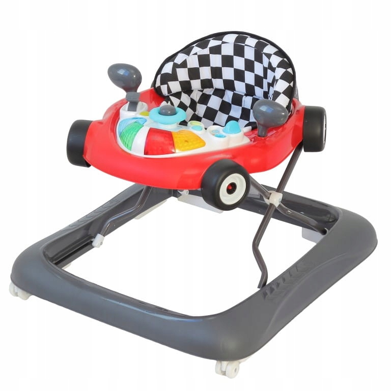 Interaktywny chodzik dla dzieci wyścigówka czerwono czarny EAN (GTIN) 5907478641290
