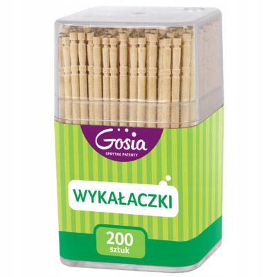 

Gosia Wykałaczki W Pojemniku 200SZT Drewno 6,5CM