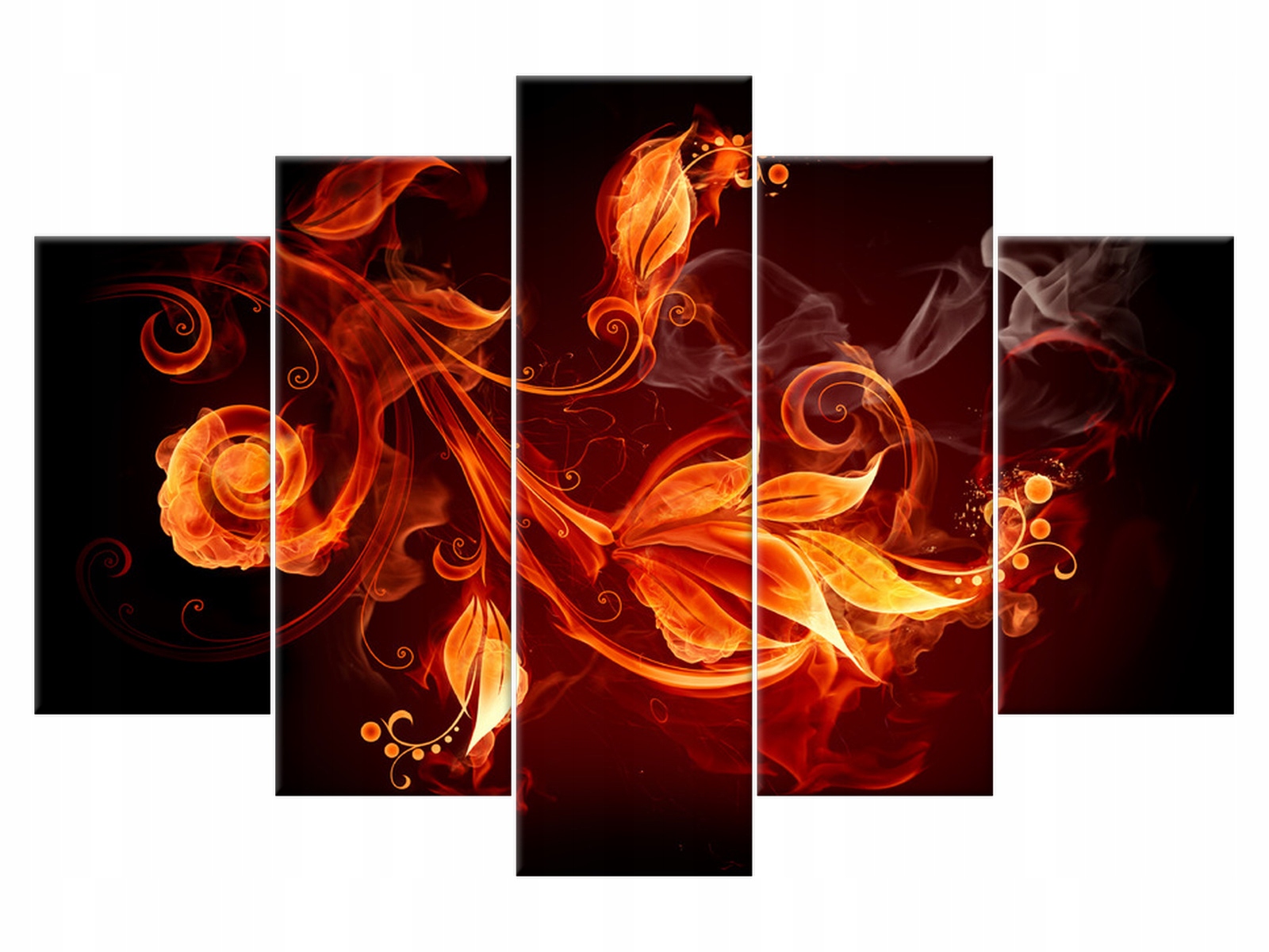 

Obraz Płomienne kwiaty 150x100 Ogień i woda