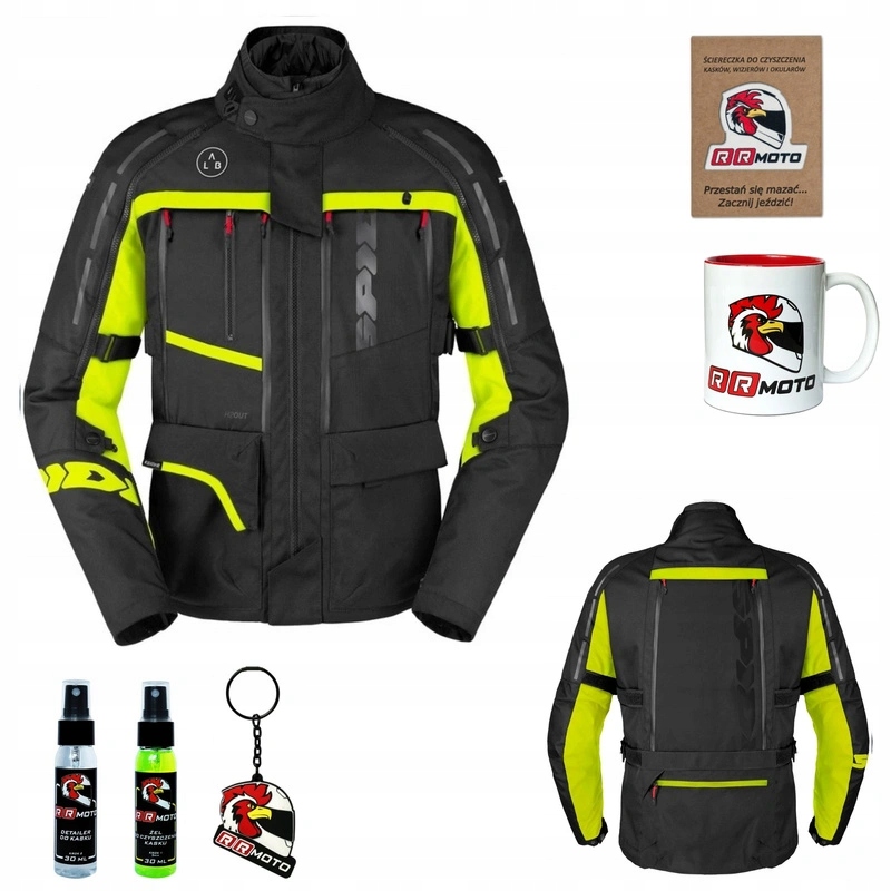 Motocyklová bunda Spidi 4 Season V3 Yellow Fluo čierna žltá fluo Darčeky