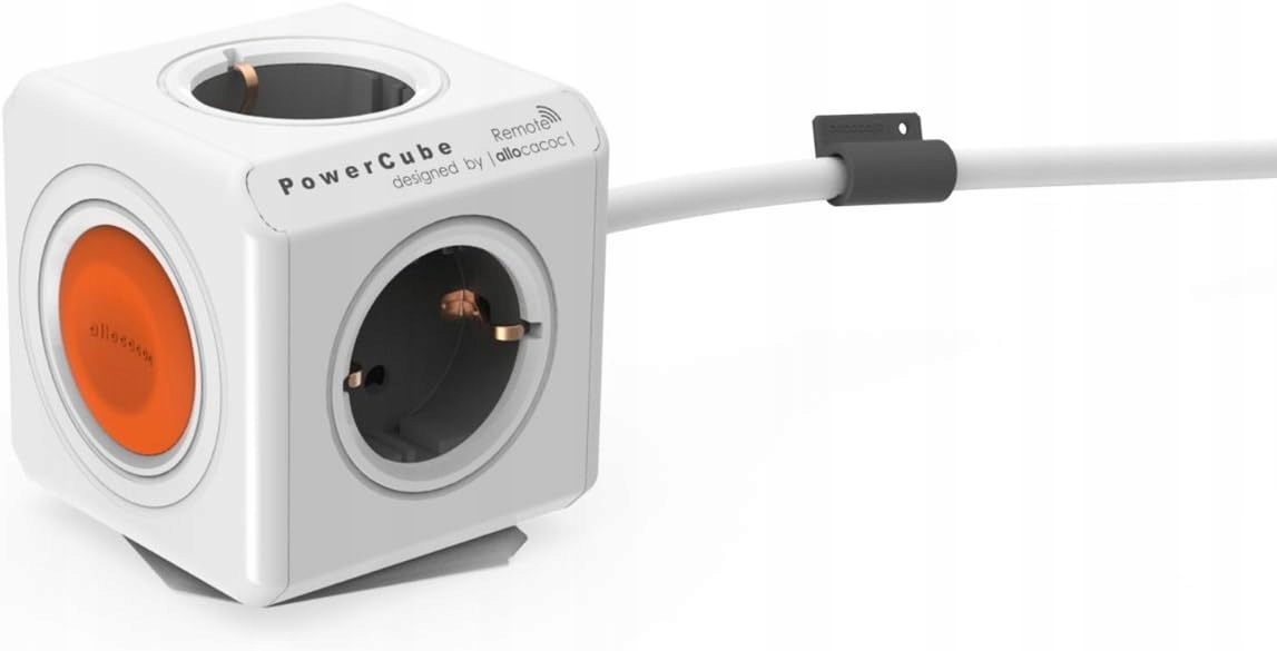 PowerCube Przedłużacz Rozgałęźnik Kostka 4 Gniazda Wyłącznik Allocacoc