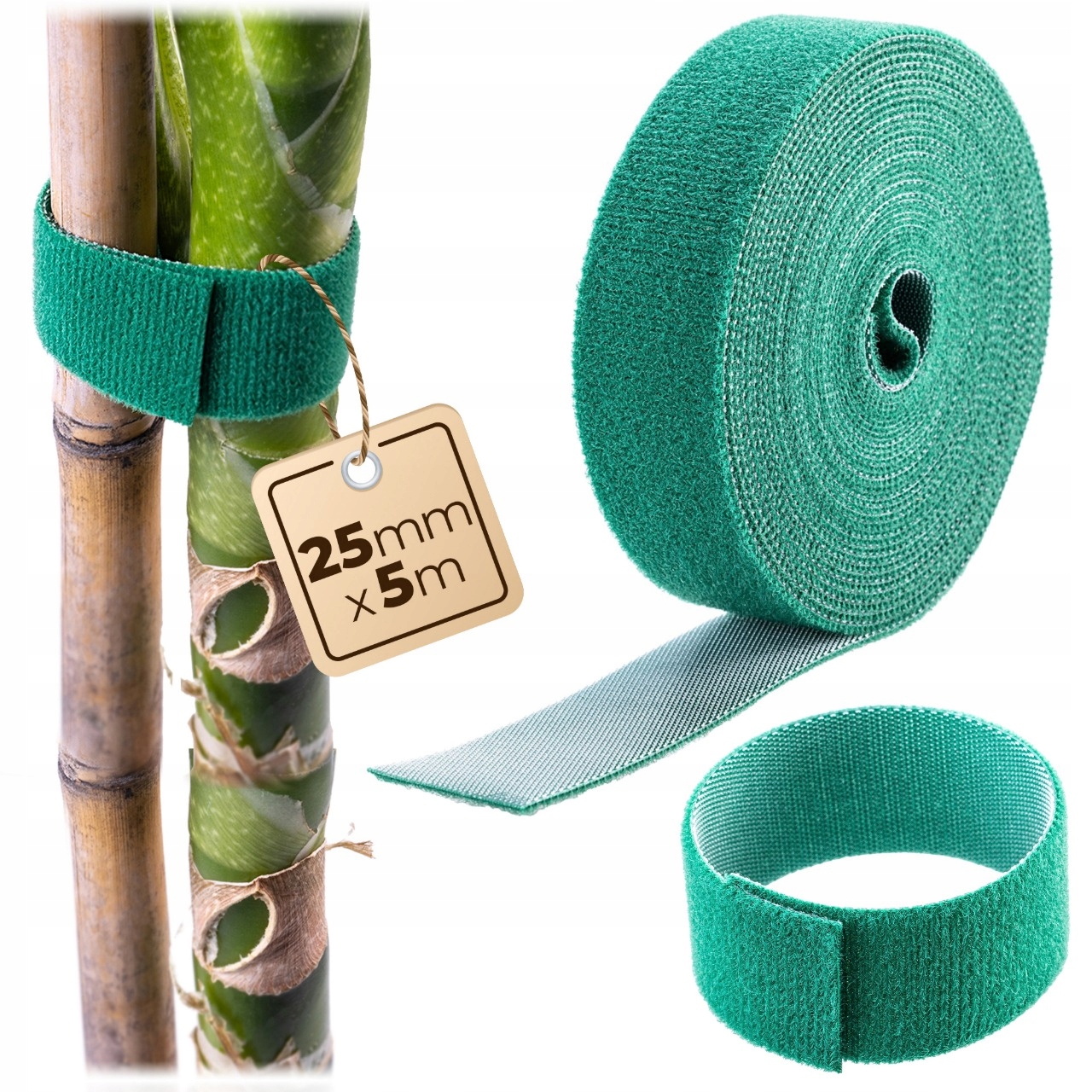 TAŚMA RZEP DO KWIATÓW POMIDORÓW 500 cm WIĄZANIA ROŚLIN KRZEWÓW DRZEWEK 5m