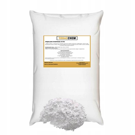 Węglan Wapnia E170 Dodatek Do Żywności, Farmacji I Kosmetyków 25KG