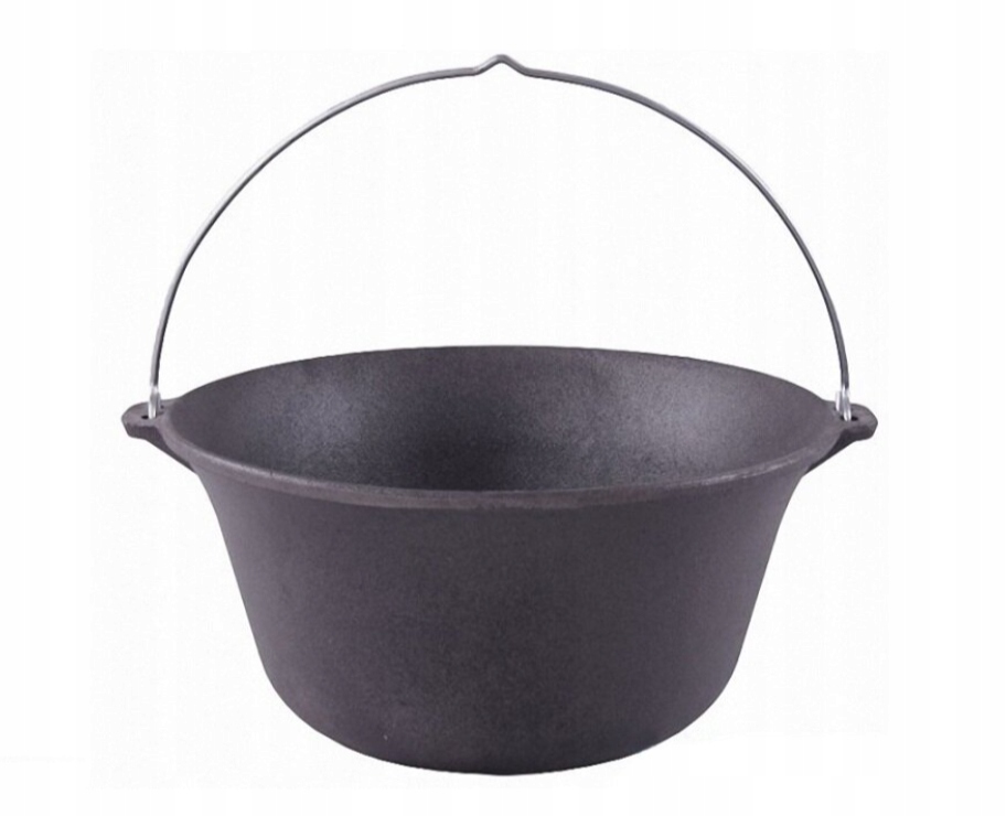 KOCIOŁEK WĘGIERSKI ŻELIWNY 11 L WISZĄCY KOCIOŁKI