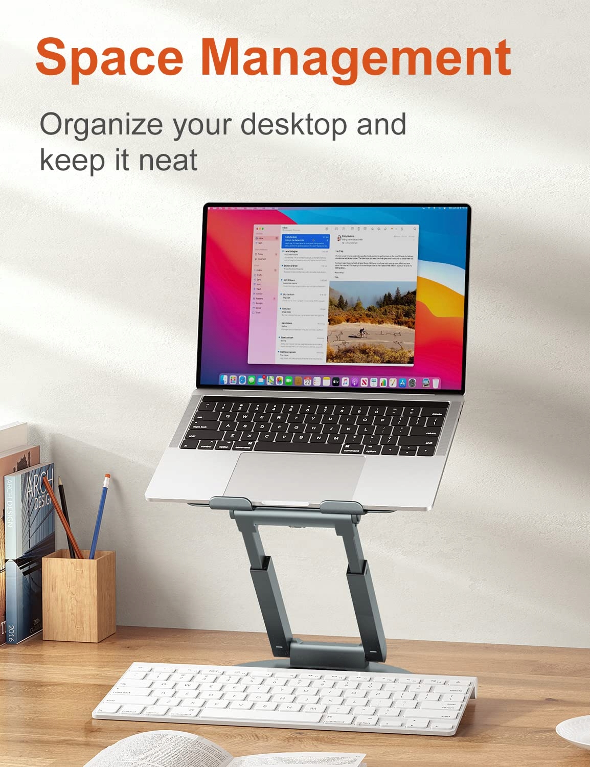 STÄNDER Laptop Regulowany Obrotowy Ergonomiczny Do Laptopów 10–17 Cali — miniatura 8