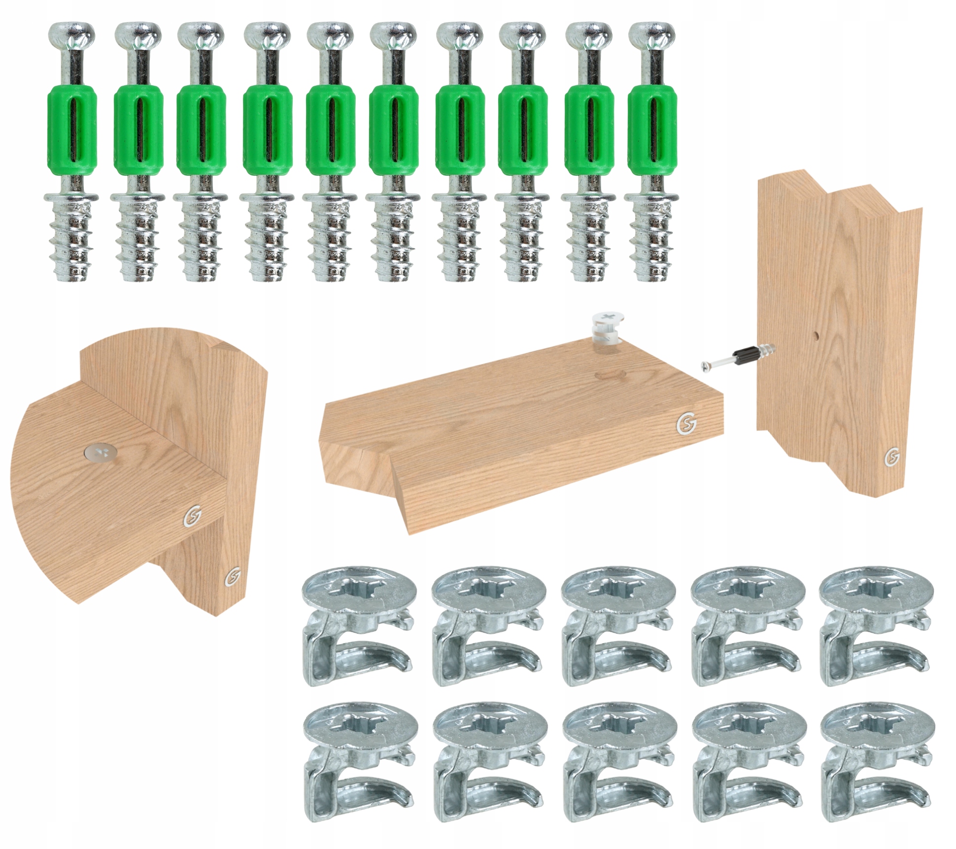 1000 x Excentrický nábytkový konektor Euro 24, súprava na montáž nábytku