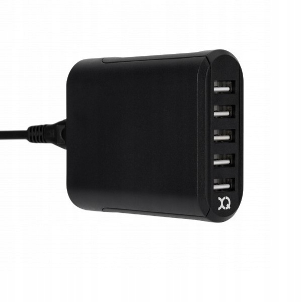 Xqisit Síťová nabíječka 8A 5xUSB černá/černá 29977