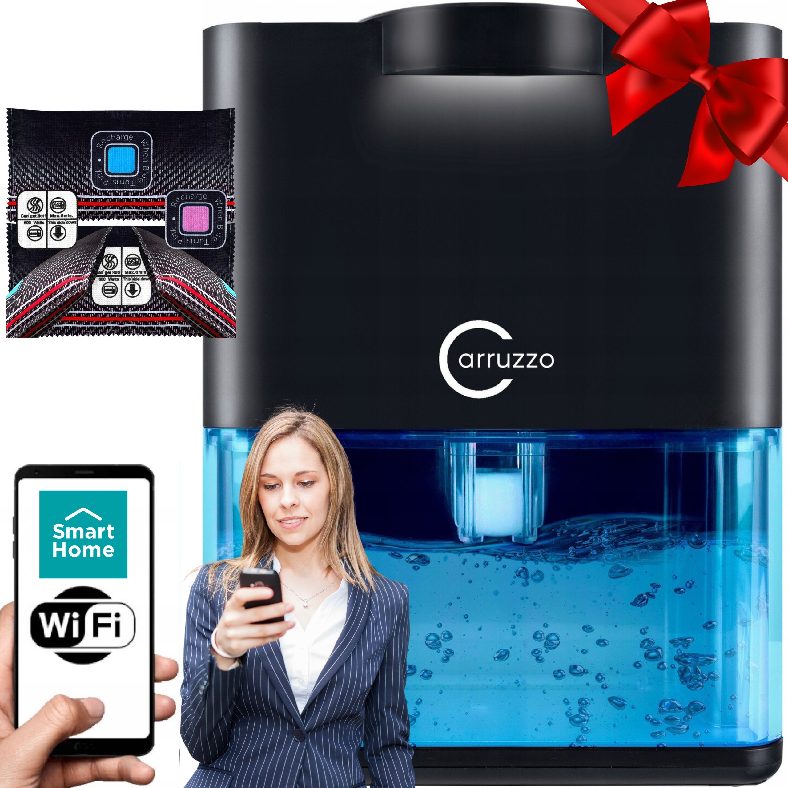 OSUSZACZ POCHŁANIACZ WILGOCI OCZYSZCZACZ HEPA DUŻY MOCNY + OSUSZACZ DO AUTA