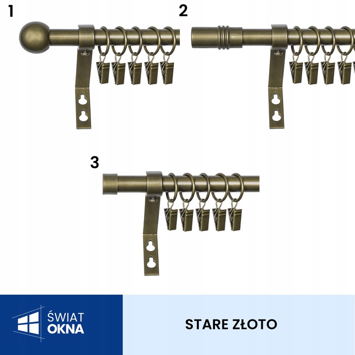 KARNISZ METALOWY FI 16 POJEDYNCZY 400 CM METAL Rodzaj karnisza pojedynczy