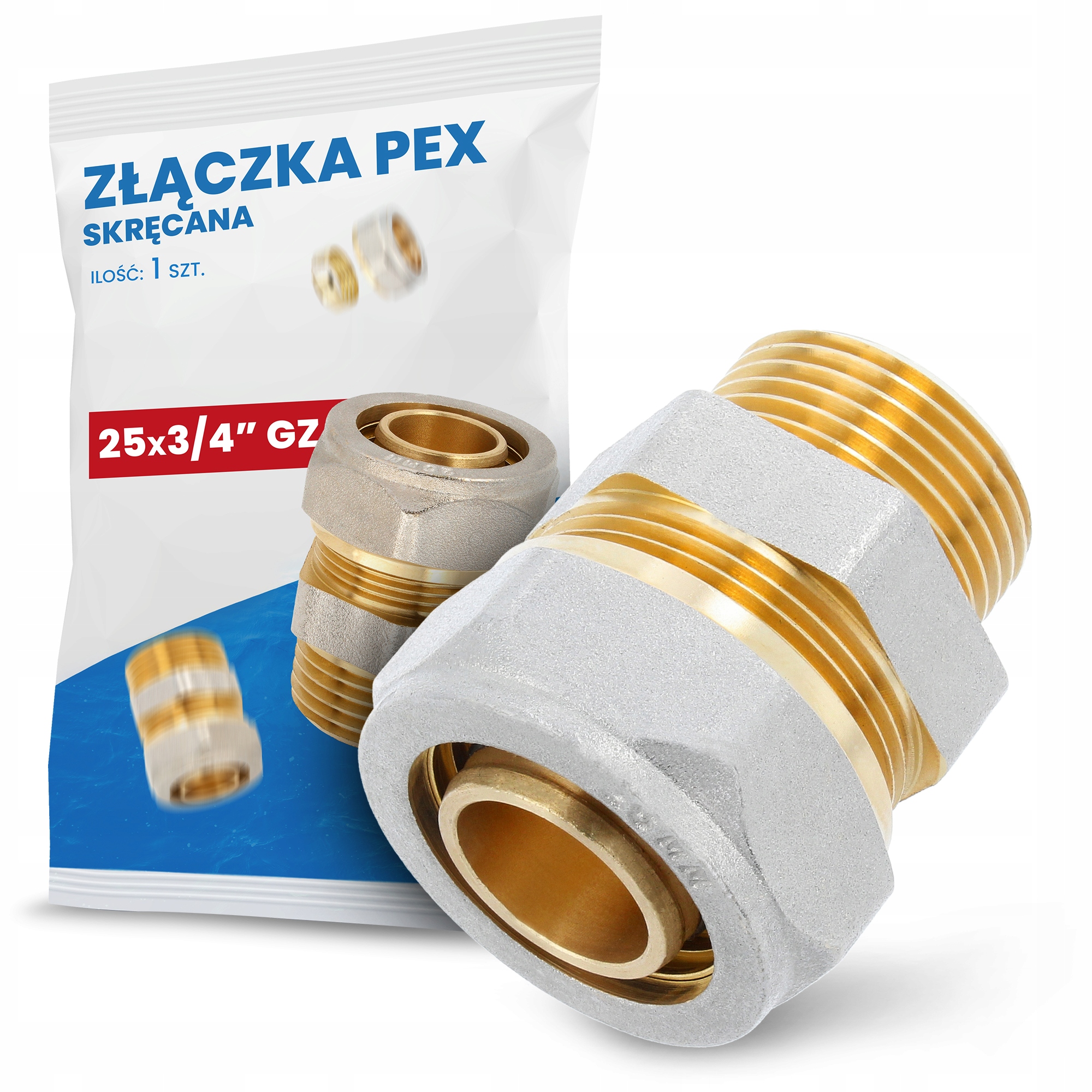

Złączka Pex Alupex Skręcana Nypel Mufa 25x3/4'' Gz