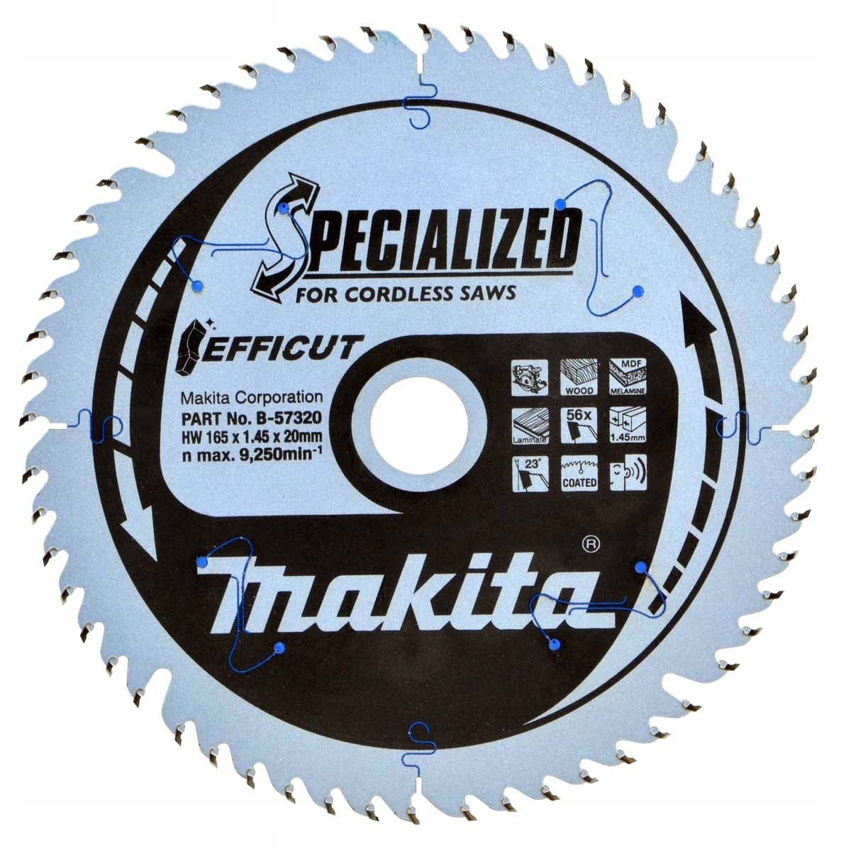 

Makita B-57320 Tarcza Do Laminatu 165X20mm 56Z