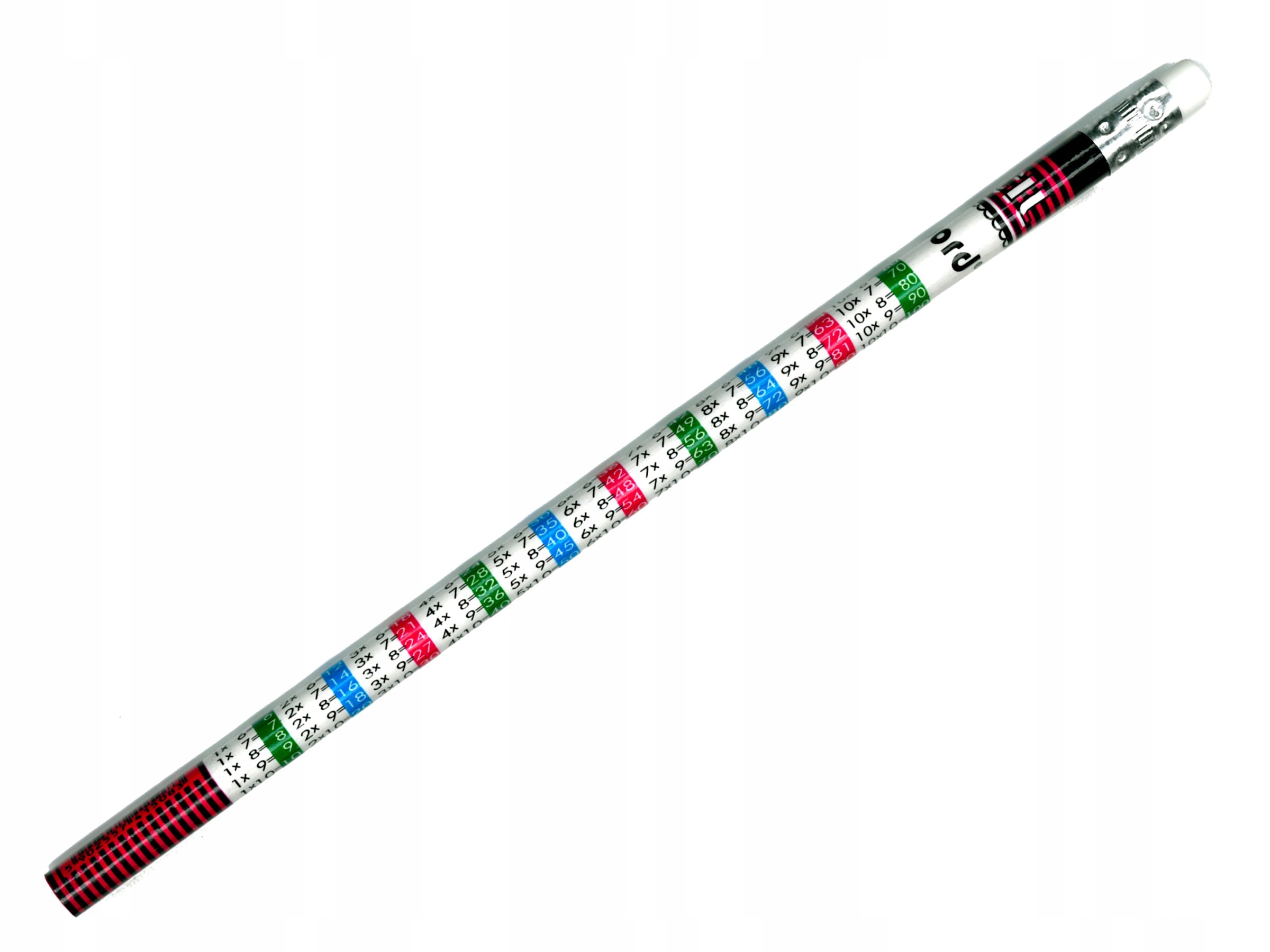 OŁÓWEK Z GUMKĄ I TABLICZKĄ MNOŻENIA PENWORD