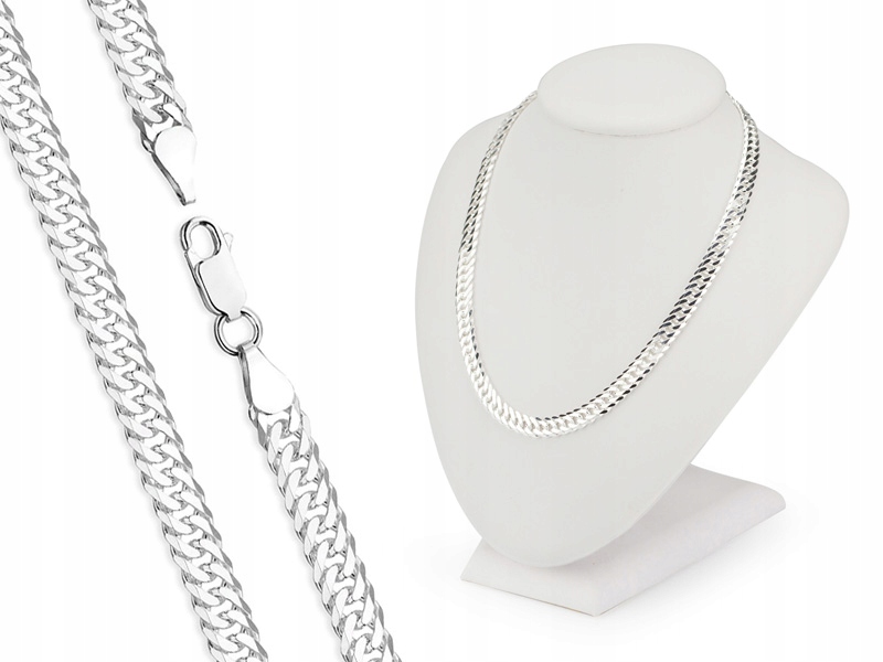 Stříbrný Pánský Řetěz 925 Dvojitý Pancr 55 cm
