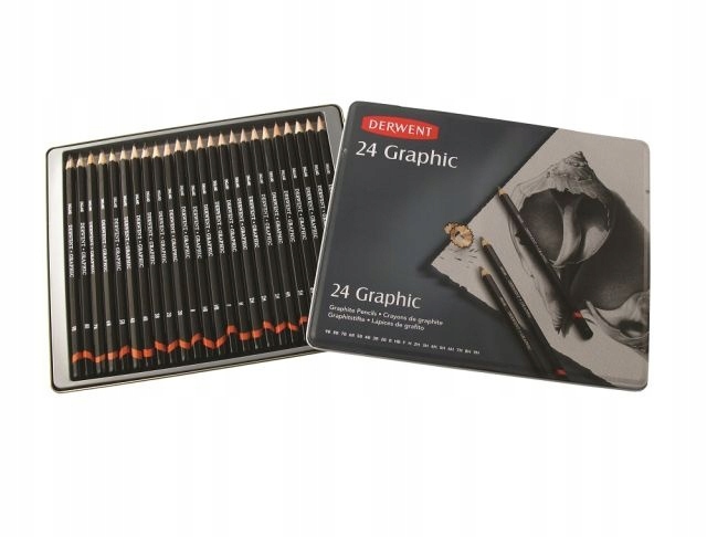 Derwent Tužky 9H-9B Graphic Set 24 kusů