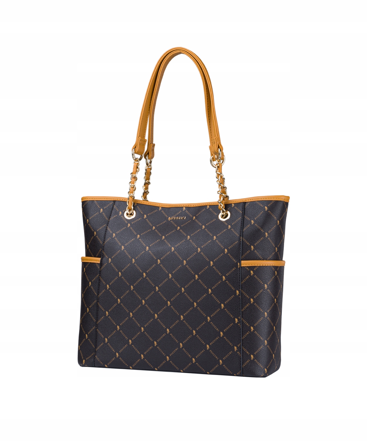 Dámská Shopper Kabelka Velká Formát A4 Řetízek Puccini Hnědá BLXP0023 2