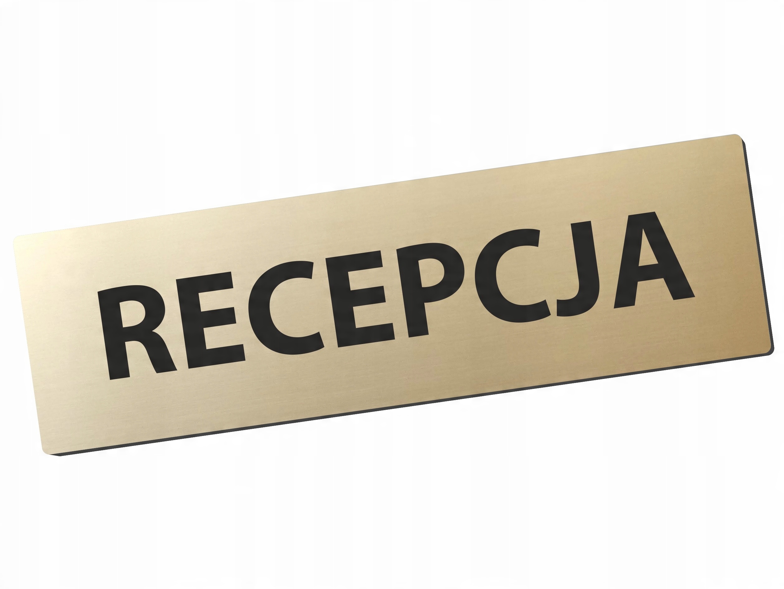 

Tabliczka samoprzylepna Recepcja złota 20x6