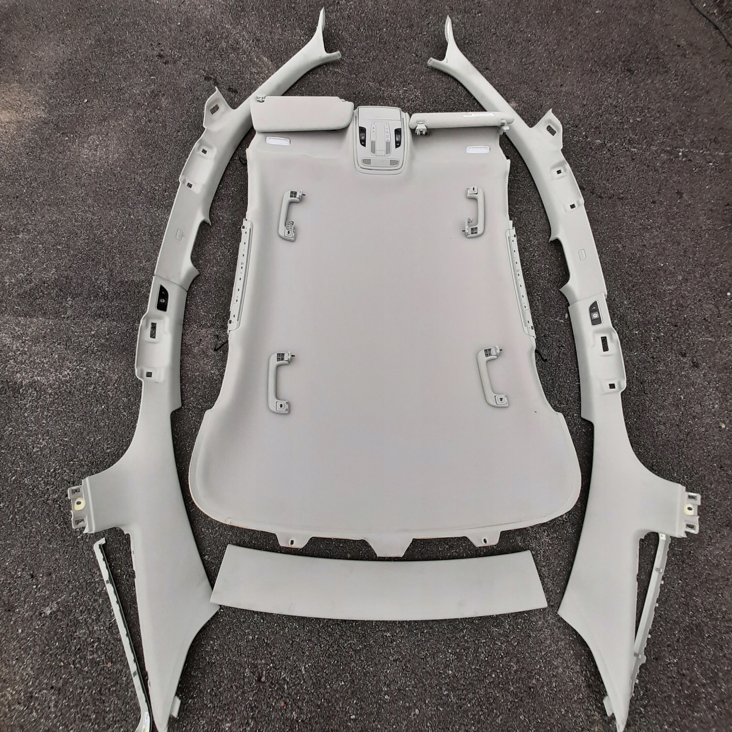 Audi A8 D4 roof upholstery complete grey short., bundle light LED pillars