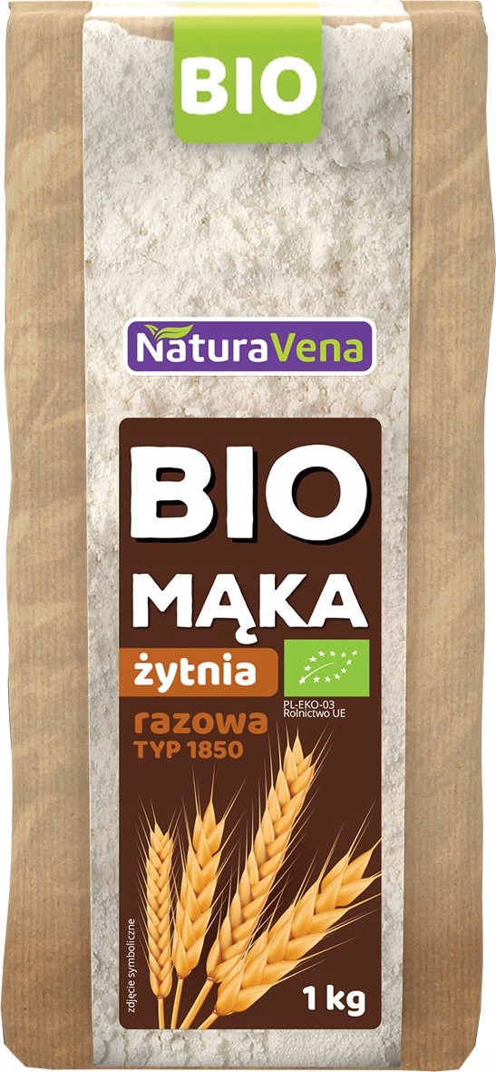 Levně 4X Žitná Mouka Typ 1850 Bio 1 kg Naturavena