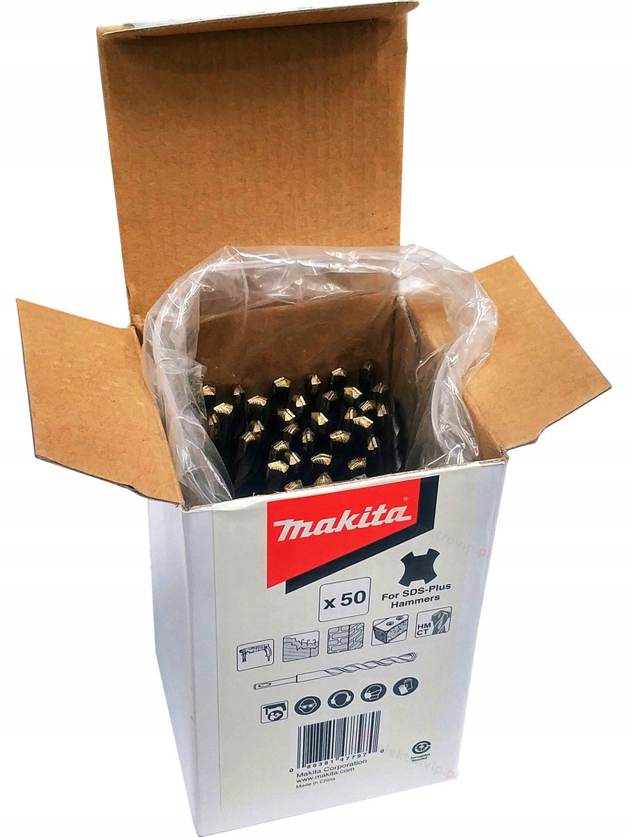 Makita Wiertło do betonu Sds+ 6x110 mm karton 50 sztuk 6/50/110 D-61628