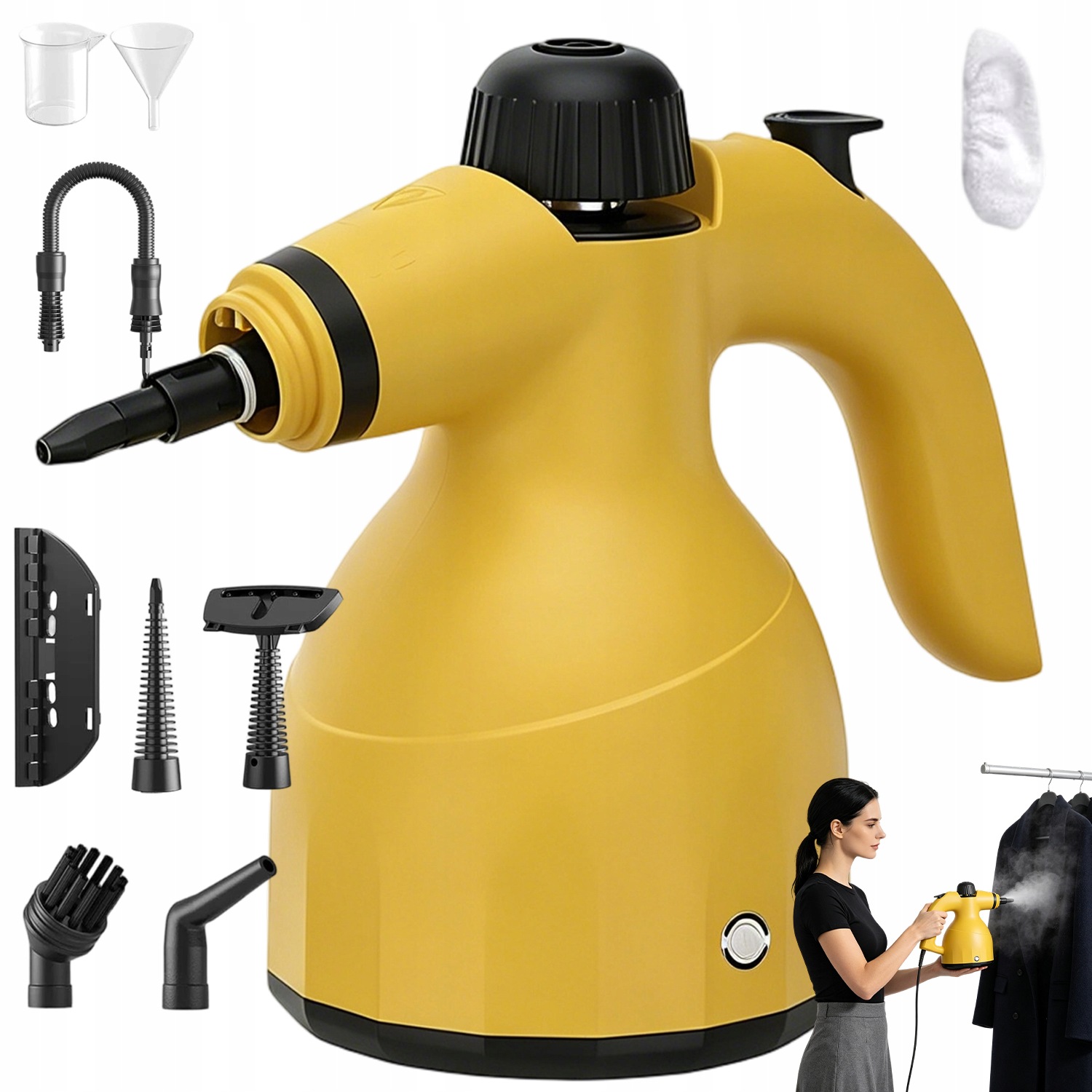 Parní Čistič Mop 350ML 1000W Na Čalounění Okna Domácnost Podlahy