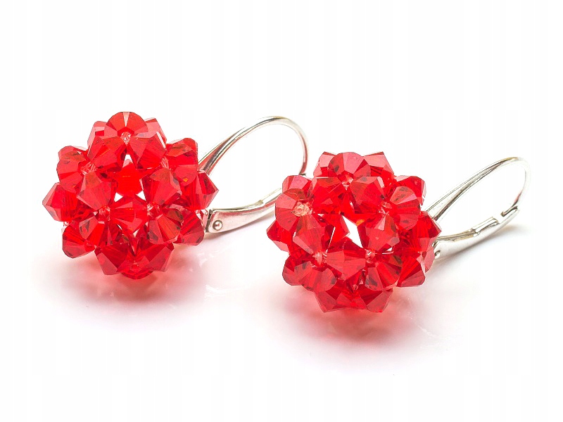 Stříbrné Náušnice 925 Kule 16 s kr. Swarovski Ls