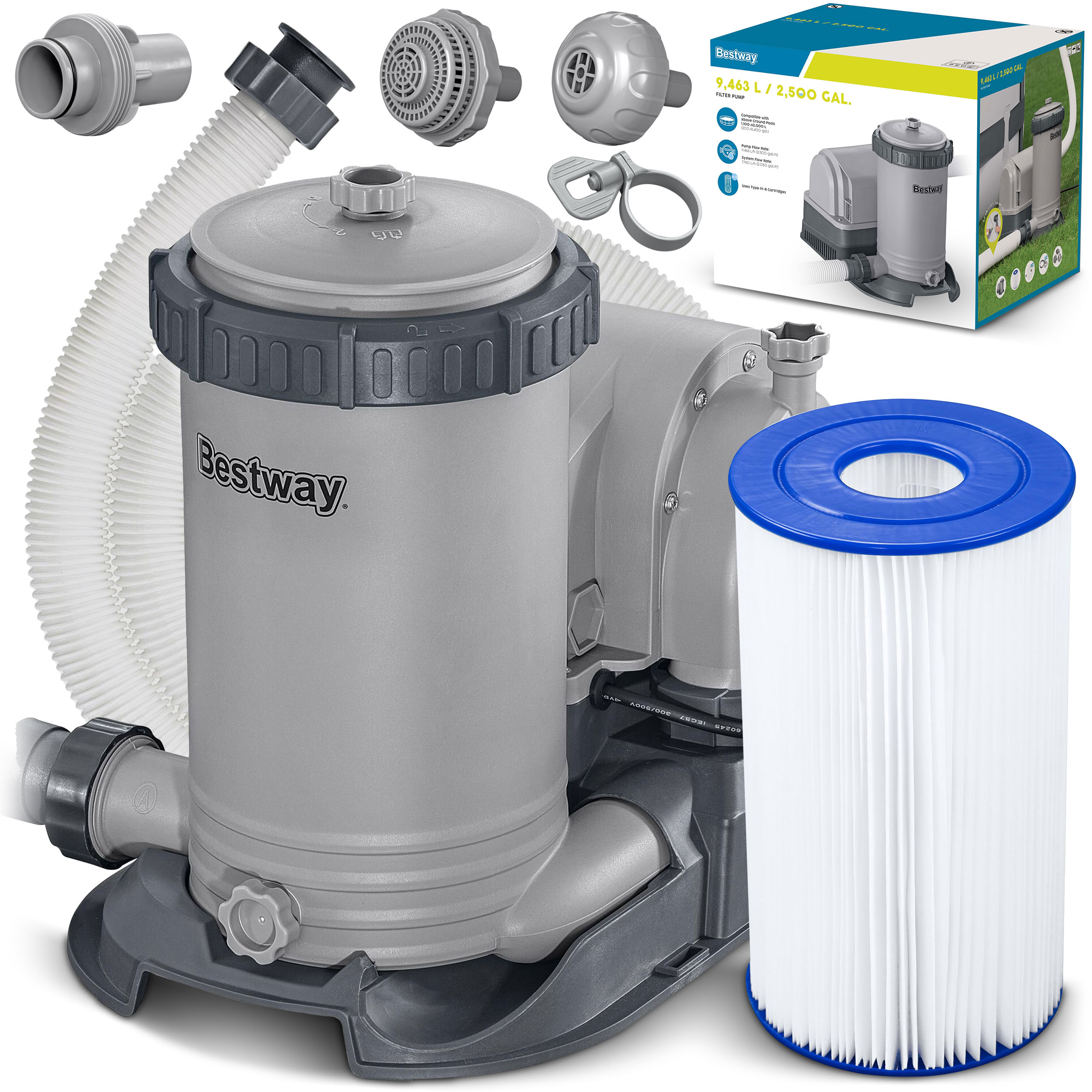 Filtrační Čerpadlo Pro Bazény 9463L/H Bestway 58391