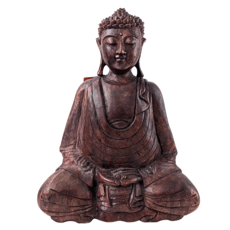 Drewniana figurka Budda rękodzieło z Indii 40cm