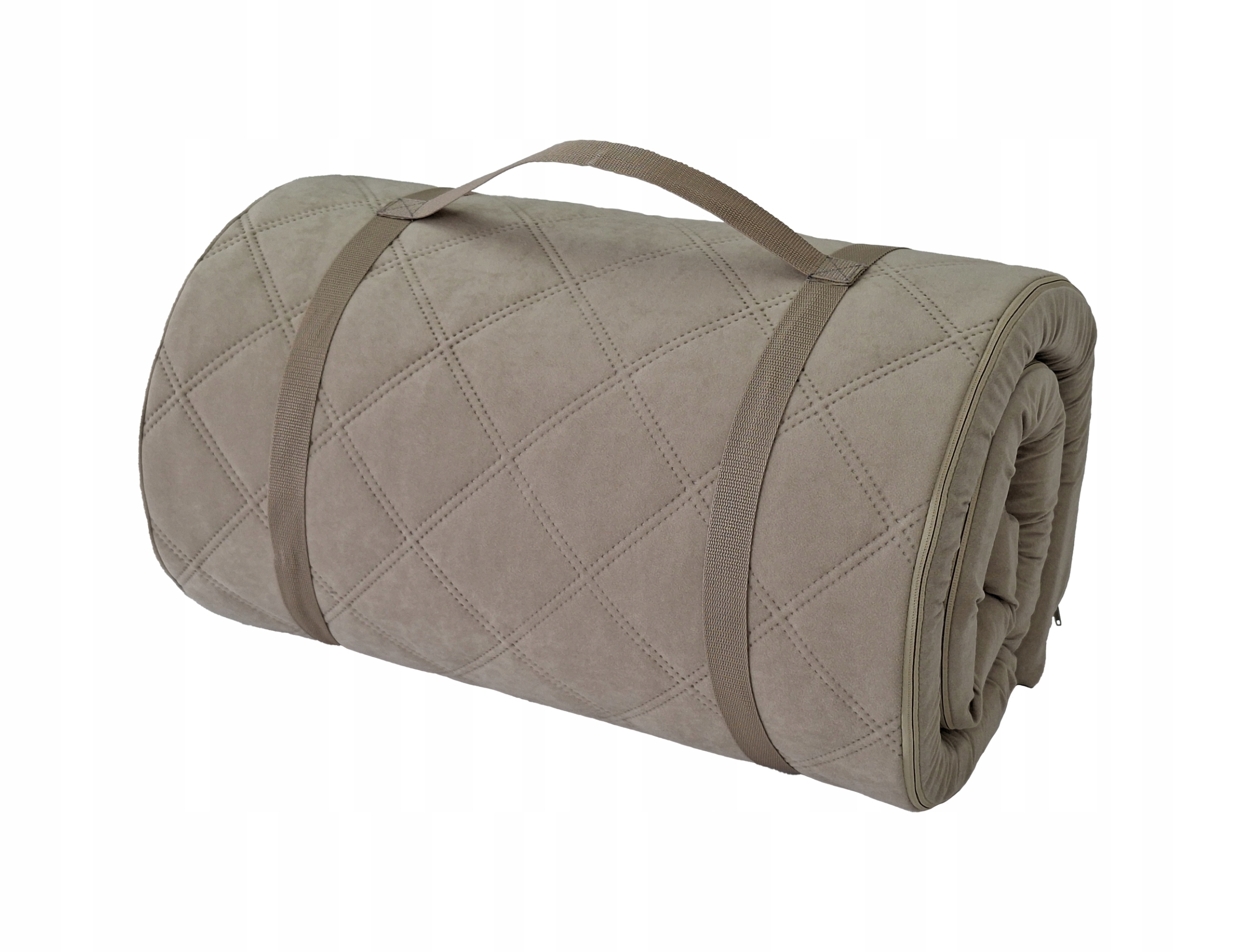 Materac Zwijany Rolowany Pikowany Do Kampera/auta Beżowy