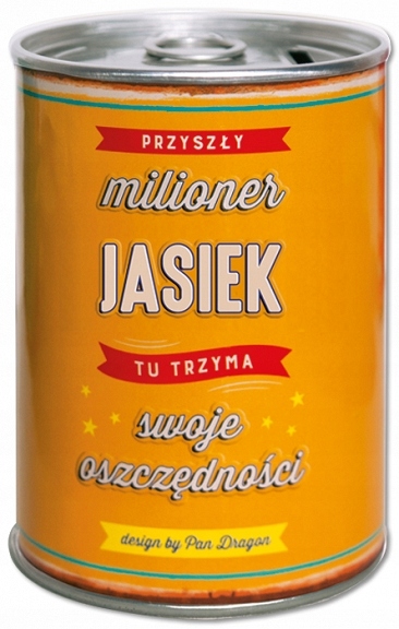 

Puszka Skarbonka Vip z imieniem Jasiek