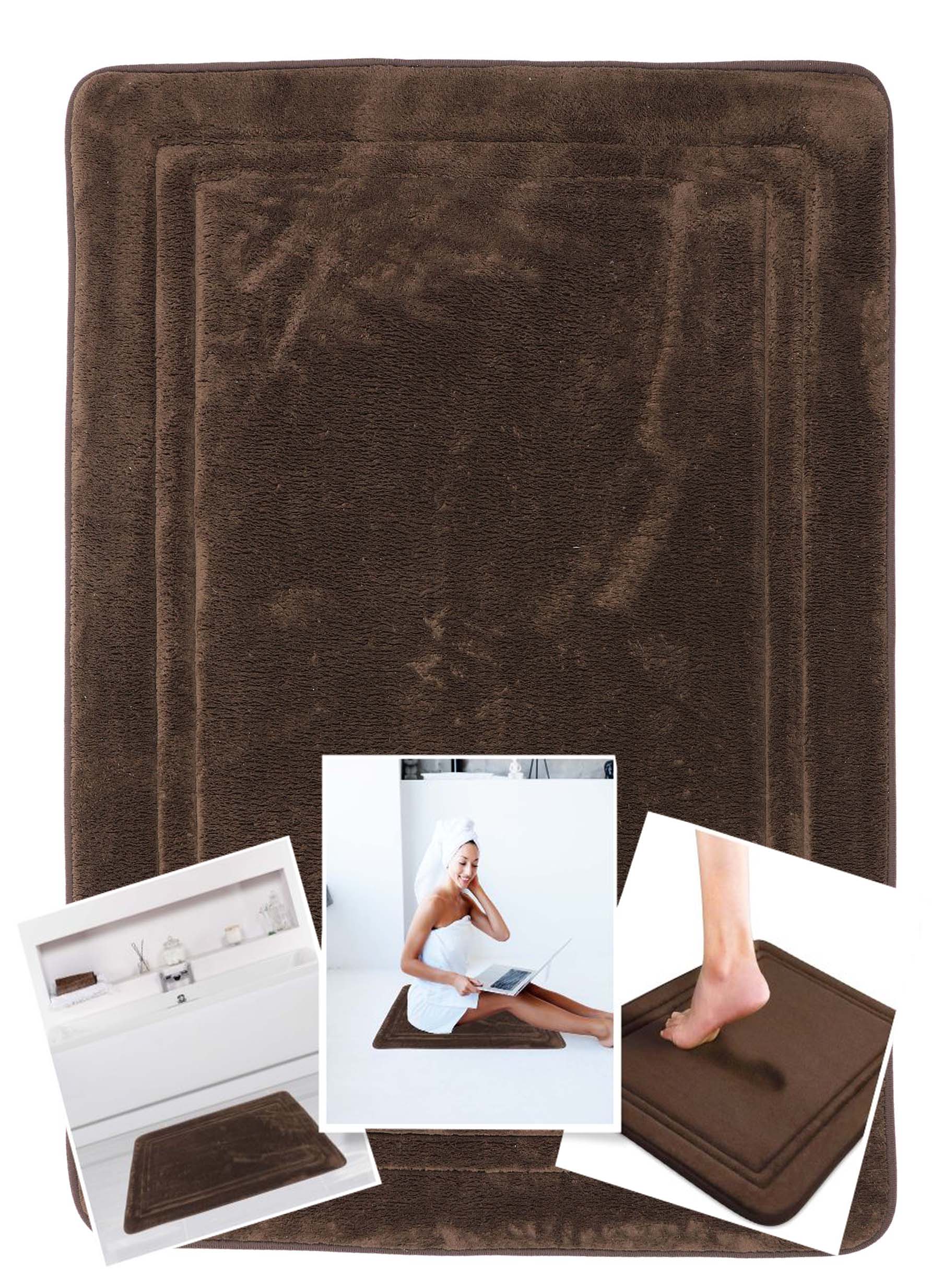 Elsimone Koupelnová Předložka Savá Silná Paměťová Pěna 60x90 cm Dárek