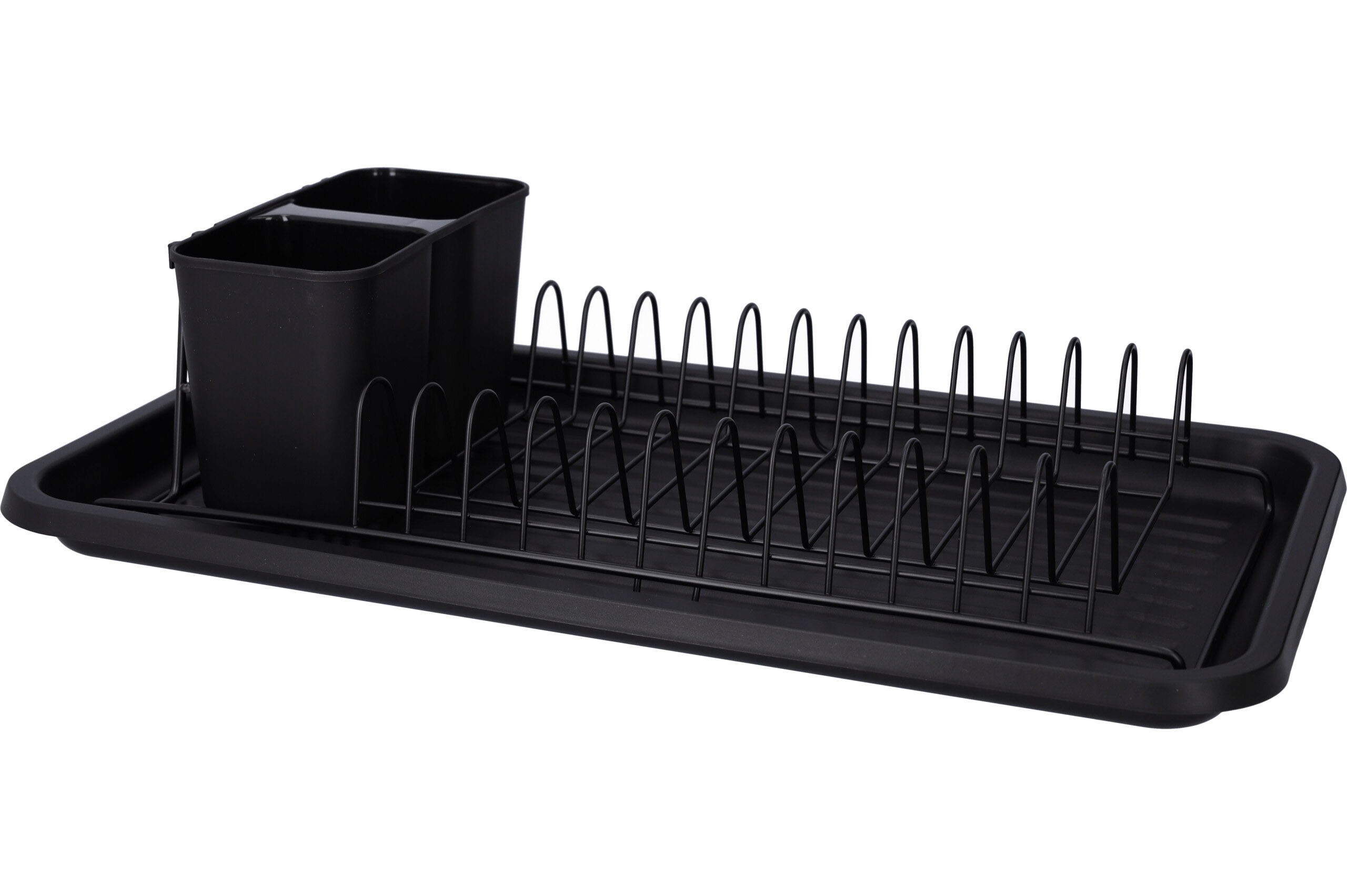 SUSZARKA DO NACZYŃ stojąca z tacką ociekacz na sztućce metal tworzywo Kod producenta Suszarka do naczyń stojąca czarna Banti