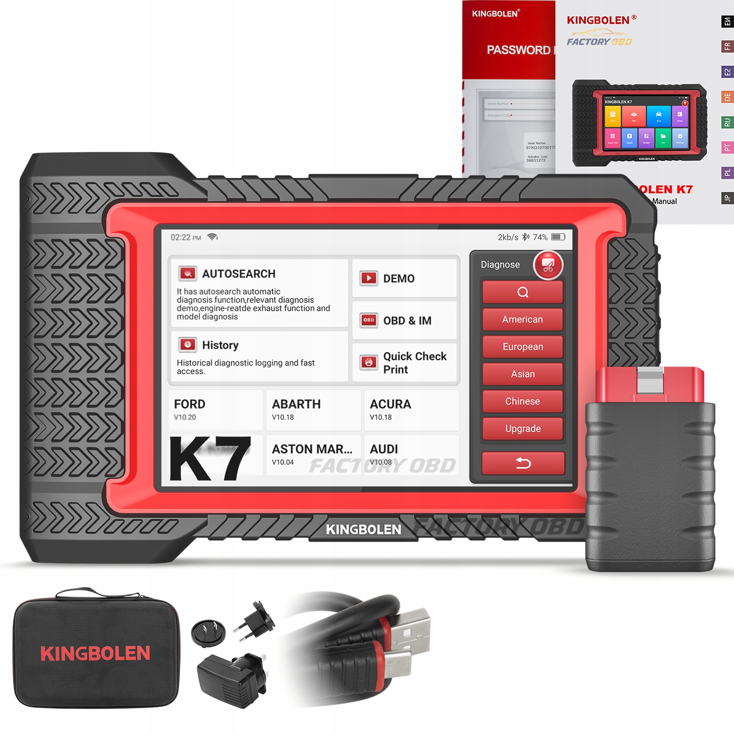 Kingbolen K7 Diagnostické Rozhraní Kompletní Systém 2025 J.pl