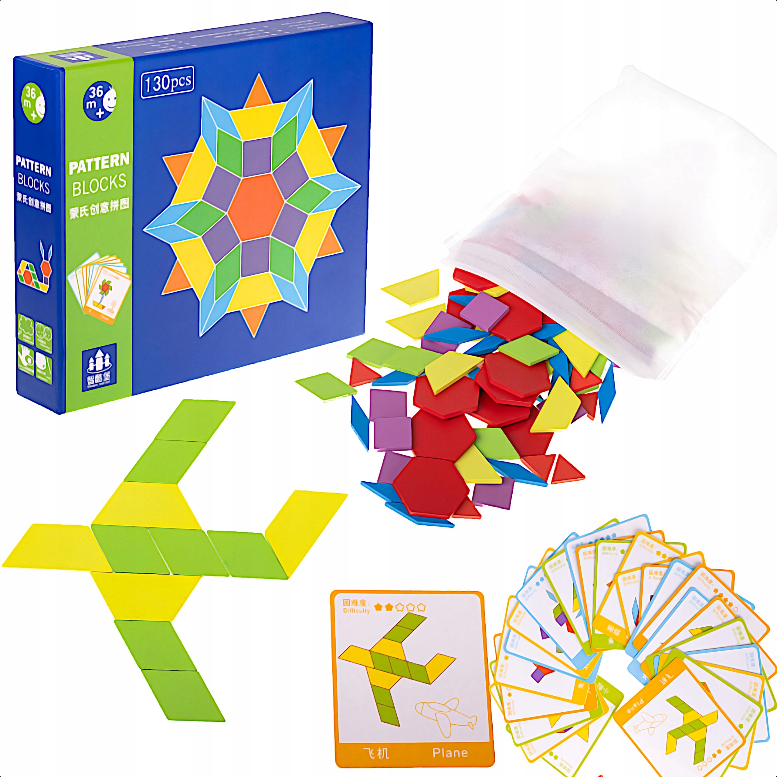 

Drewniana Układanka Puzzle Montessori 155 Ele.