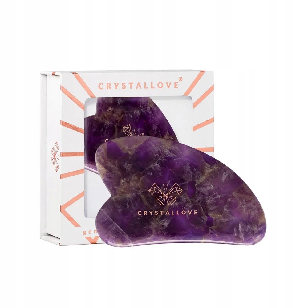 Crystallove Destička na obličej gua sha z ametystu