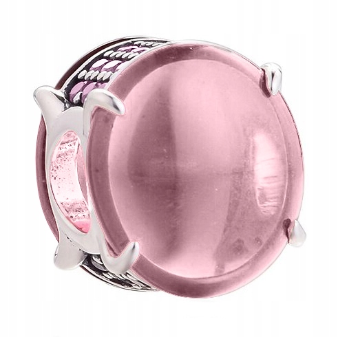 

Charms Różowy Kamień Cyrkonie srebro 925