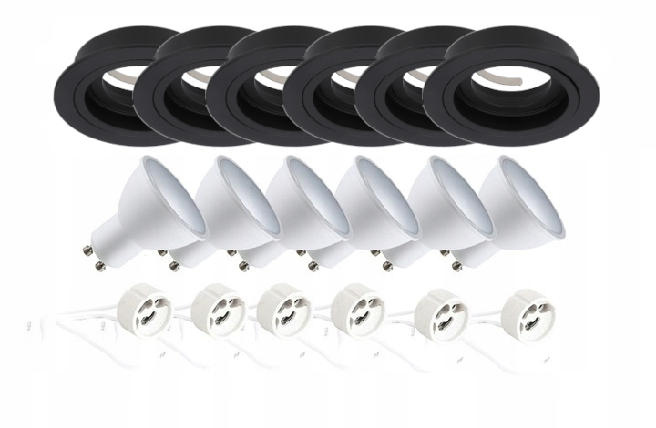 

Oprawa Sufitowa Regulowana Czarna Mat Ok +GU10 Led