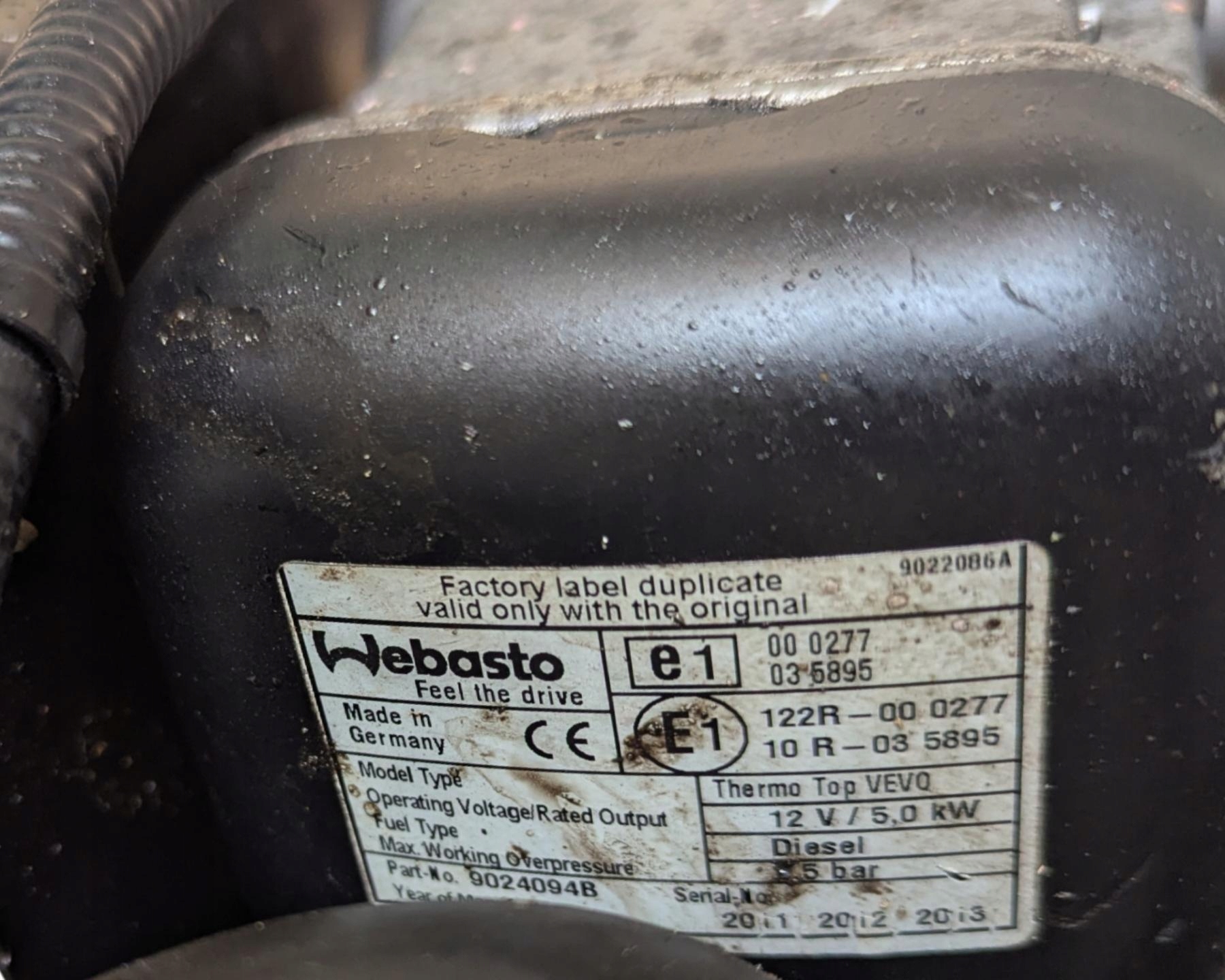 webasto Webasto Land Rover Discovery 4 L319 2011 9024093B