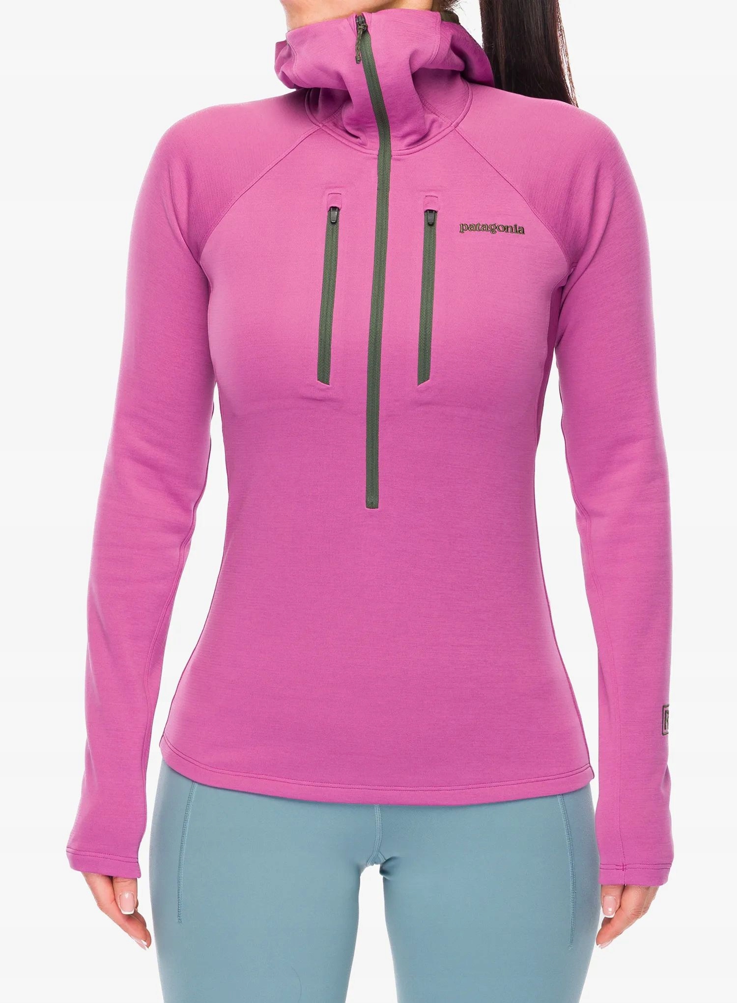 Mikina fleecová dámská Patagonia R1 Ultralight Hoody faded magenta S