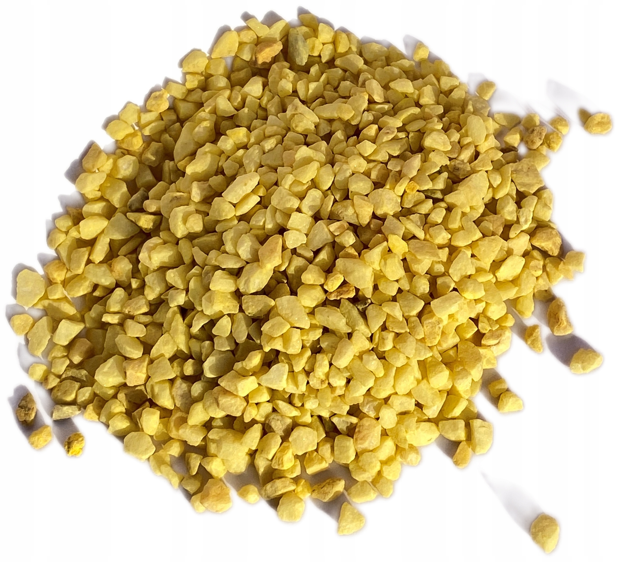 ŻÓŁTY ŻWIREK KAMYCZKI KOLOROWY LAS W SŁOIKU 2-4mm 1KG