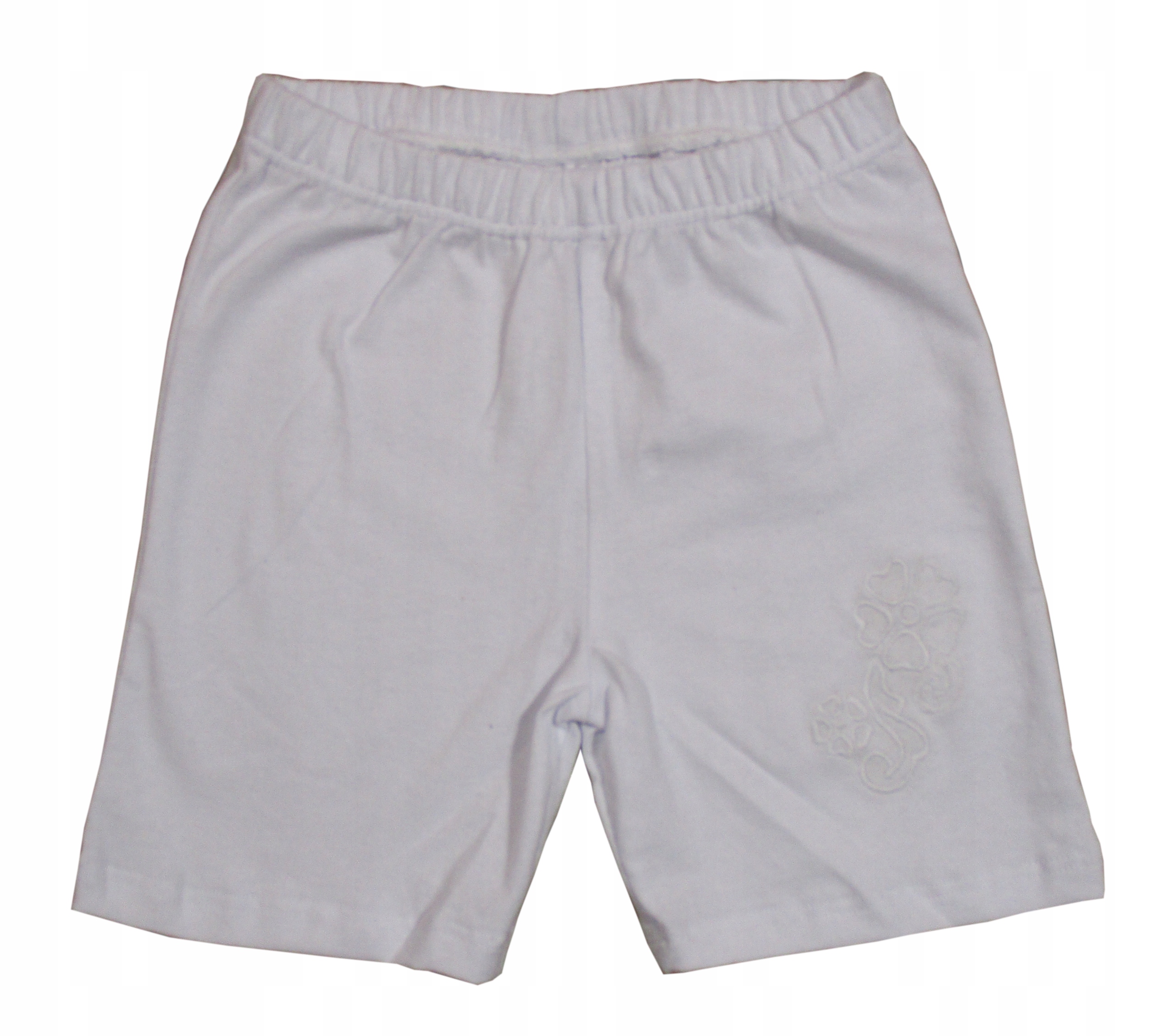

Legginsy getry krótkie spodenki białe 140 bawełna