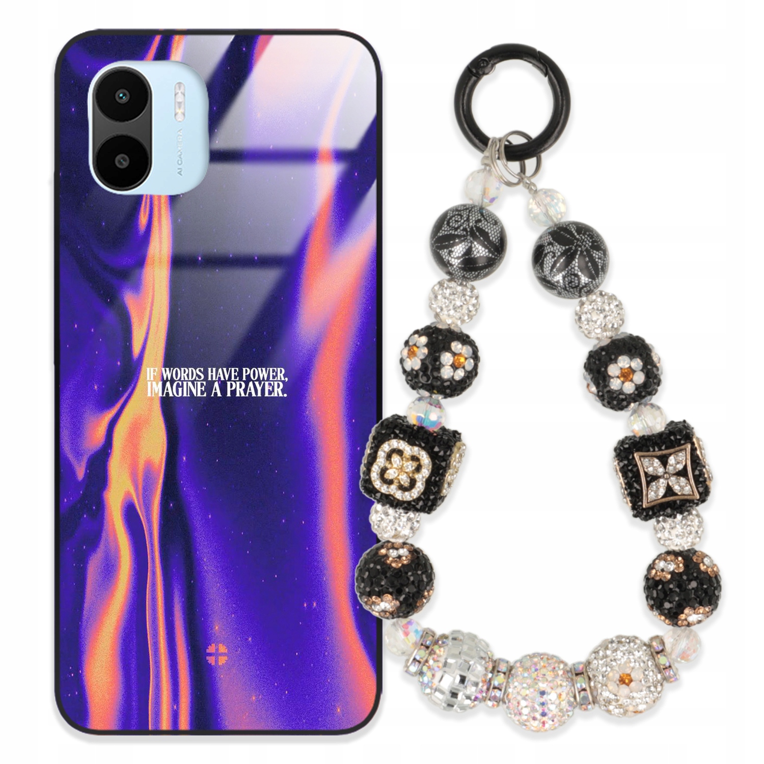 Pouzdro Pro Xiaomi Redmi A2 Glass Přívěsek Na Klíče Elegantní Kryt Premium Vzory