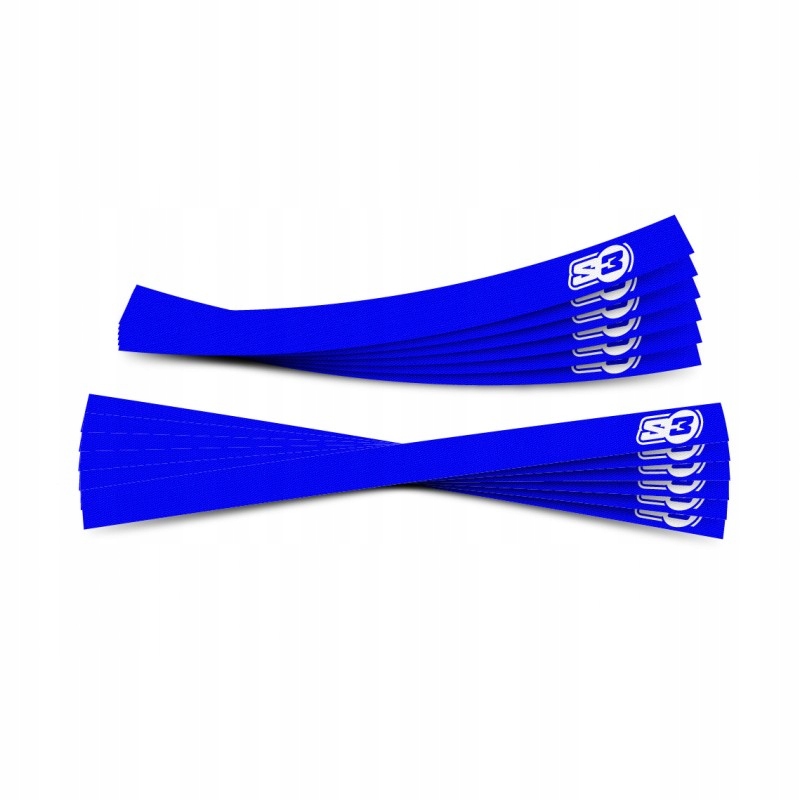 Наклейки на колеса S3 набор спереди и сзади синий