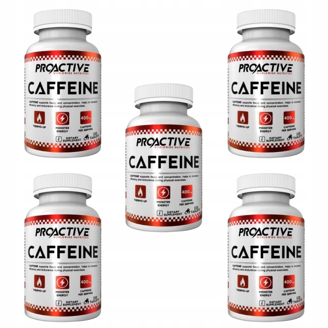 ProActive Caffeine 110 tablet kofein stimulace koncentrace Energie
