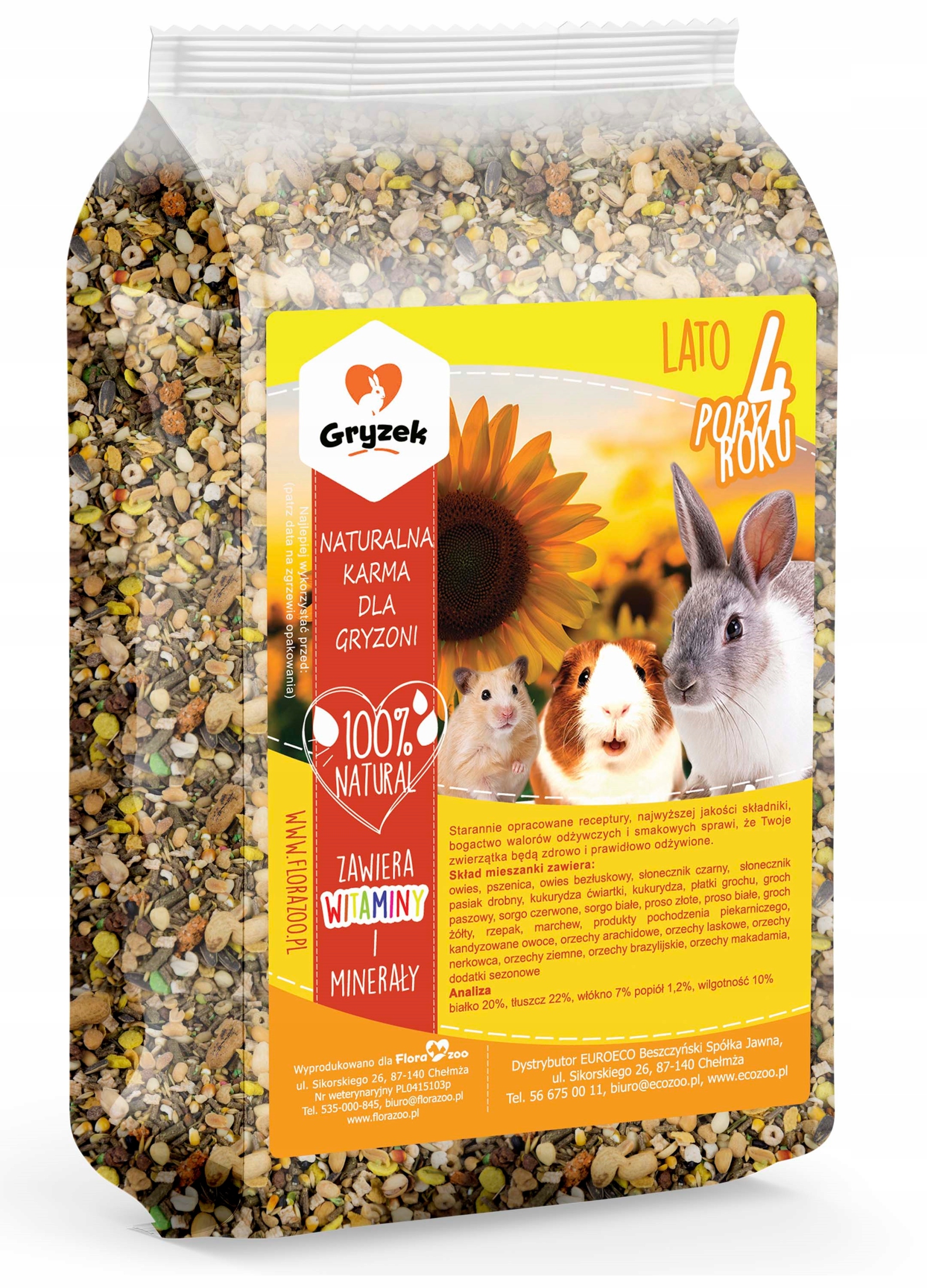 KARMA DLA GRYZONI KRÓLIKA CHOMIKA 4 PORY ROKU 5L Rodzaj karmy karma